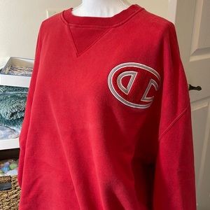Vintage Red Champion Crewneck!!